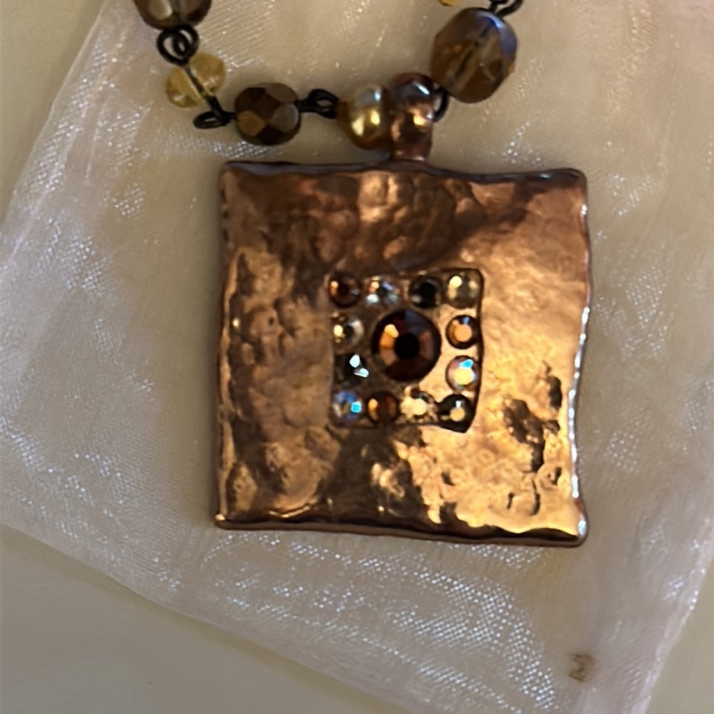 Bronze statement necklace